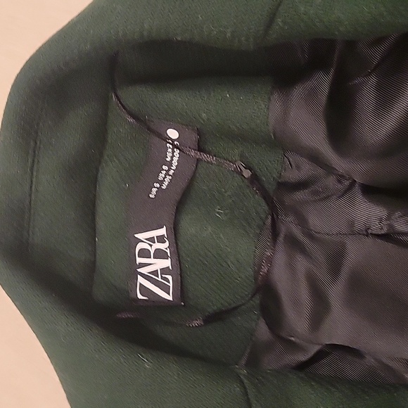 ZARA Bottle Green Wool Coat MANTECO 9164/744 - Picture 5 of 6